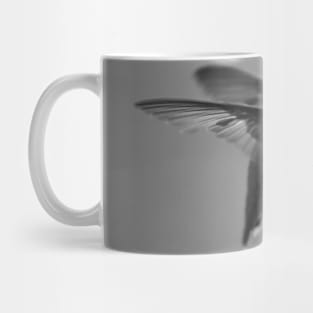 Hummingbird at Feeder Black and White 2 or 3 Mug